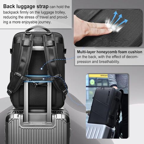 حقيبة ظهر Somago للحمل للرجال والنساء مع حجرة للأحذية، حقائب نهارية كاجوال مقاومة للماء وتناسب أجهزة الكمبيوتر المحمول حتى 16 بوصة in Kuwait