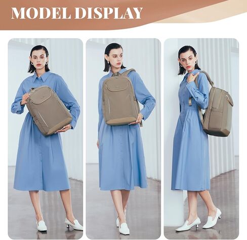 BAIGIO Laptop Backpack for Women Travel Backpack Black Computer Bags with 15.6 Inch Laptop Compartment Water-resistant Women Backpack for Work with USB Charging Port in Kuwait