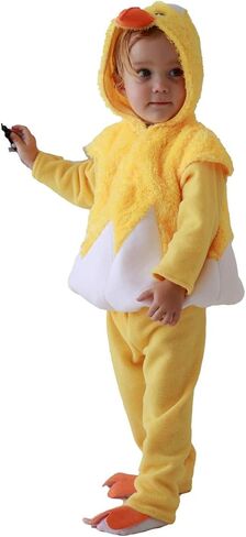 زي الدجاجة للأطفال، زي حيوانات عيد الهالوين، مجموعة كتكوت قطيفة للأطفال للجنسين باللون الأصفر in Kuwait