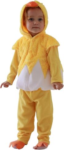 زي الدجاجة للأطفال، زي حيوانات عيد الهالوين، مجموعة كتكوت قطيفة للأطفال للجنسين باللون الأصفر in Kuwait