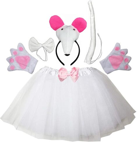 Kirei Sui Kids Animal زي ماوس توتو الأذن عقال ربطة عنق ذيل وأقدام in Kuwait