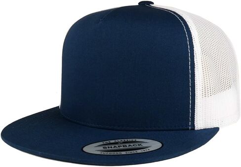 متجر الملابس العصرية Flexfit Brand 5 Panel 2 Tone Flatbill Mesh Classic Snapback Cap in Saudi Arabia