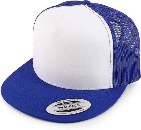 متجر الملابس العصرية Flexfit Brand 5 Panel 2 Tone Flatbill Mesh Classic Snapback Cap in Saudi Arabia