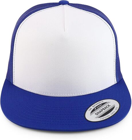 متجر الملابس العصرية Flexfit Brand 5 Panel 2 Tone Flatbill Mesh Classic Snapback Cap in Saudi Arabia