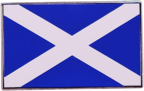 دبوس مطلي بالمينا بتصميم علم اسكتلندا الوطني الاسكتلندي سالتير سانت اندروز، شارة معدنية للقبعات والقمصان وشنطة الملابس، مصنوعة من خليط معدني من الستيل، بدون احجار كريمة in Kuwait