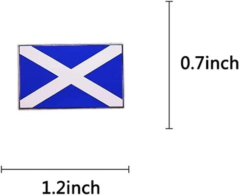 دبوس مطلي بالمينا بتصميم علم اسكتلندا الوطني الاسكتلندي سالتير سانت اندروز، شارة معدنية للقبعات والقمصان وشنطة الملابس، مصنوعة من خليط معدني من الستيل، بدون احجار كريمة in Kuwait