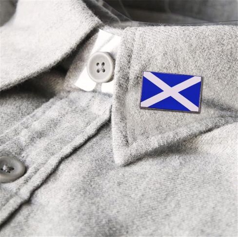 دبوس مطلي بالمينا بتصميم علم اسكتلندا الوطني الاسكتلندي سالتير سانت اندروز، شارة معدنية للقبعات والقمصان وشنطة الملابس، مصنوعة من خليط معدني من الستيل، بدون احجار كريمة in Kuwait