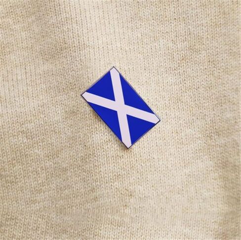 دبوس مطلي بالمينا بتصميم علم اسكتلندا الوطني الاسكتلندي سالتير سانت اندروز، شارة معدنية للقبعات والقمصان وشنطة الملابس، مصنوعة من خليط معدني من الستيل، بدون احجار كريمة in Kuwait