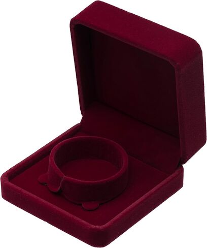 Velvet Bracelet Gift Boxes Bangle Display Jewelry Box Storage Case Organizer Holder (Red) in Saudi Arabia