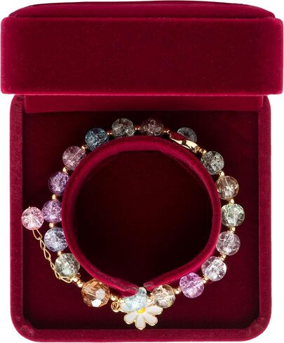 Velvet Bracelet Gift Boxes Bangle Display Jewelry Box Storage Case Organizer Holder (Red) in Saudi Arabia