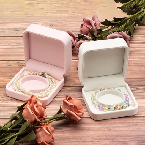 Velvet Bracelet Gift Boxes Bangle Display Jewelry Box Storage Case Organizer Holder (Red) in Saudi Arabia