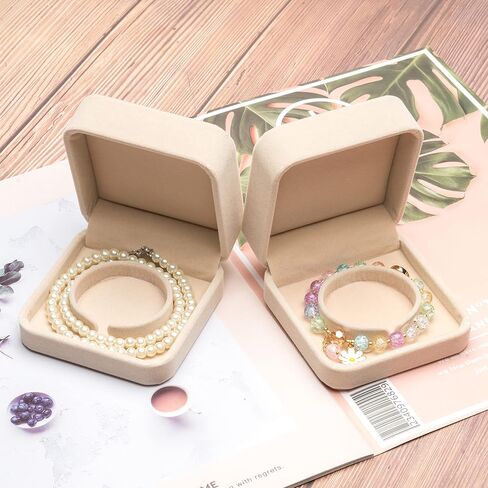 Velvet Bracelet Gift Boxes Bangle Display Jewelry Box Storage Case Organizer Holder (Red) in Saudi Arabia