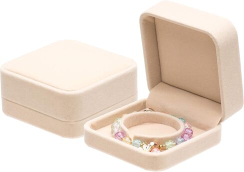 Velvet Bracelet Gift Boxes Bangle Display Jewelry Box Storage Case Organizer Holder (Red) in Saudi Arabia
