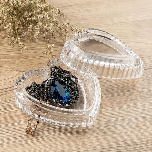 فاردتري صينية مجوهرات شفافة مغطاة على شكل قلب من الكريستال للبنات، صندوق تخزين مجوهرات للنساء in Kuwait