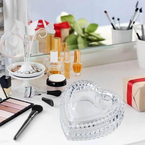 فاردتري صينية مجوهرات شفافة مغطاة على شكل قلب من الكريستال للبنات، صندوق تخزين مجوهرات للنساء in Kuwait