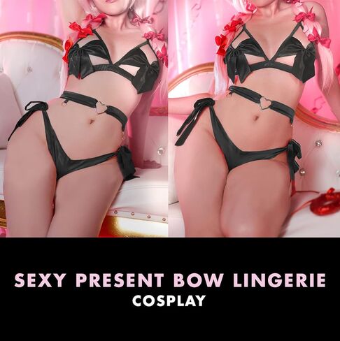 MOEFLAVOR مجموعة الملابس الداخلية ذات القوس التأثيري | مثير Kawaii اليابانية أنيمي خادمة الزي | زي وايفو Reg & Plus Size in Kuwait