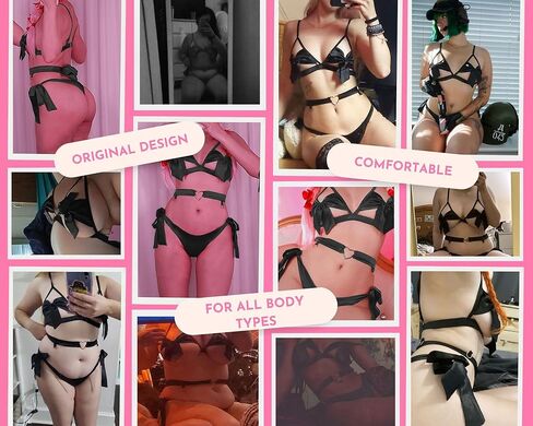 MOEFLAVOR مجموعة الملابس الداخلية ذات القوس التأثيري | مثير Kawaii اليابانية أنيمي خادمة الزي | زي وايفو Reg & Plus Size in Kuwait