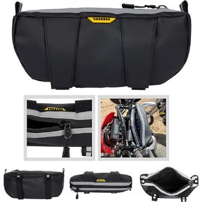 Waterproof Handlebar Storage Bag for Motorcycles, eBIkes, Dirt Bikes, Dual Sport, Adventure, Enduro, Super Moto, ATV, Snowmobile, Jet Ski, MTB, Electric Bicycle, Sur Ron,Talaria, Giant, Loop Ties
