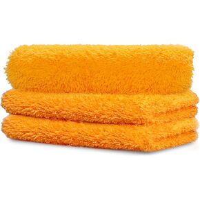 Microfiber Towels for Car, Super Absorbent Premium Soft Fluffer Lint Free, Large Plush Cleaning Cloth Scratch Free Safe for Cars Drying, Wash, Buffing and Auto Detailing 24 x 16 inch - 3 Pack