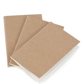 Wanderings® Traveler's Notebook Inserts - 8.25 x 4.25 Inch (21cm x 11cm) - Blank Paper - Set of 3 Notebook Journal Refills for Leather Travel Journals, Diary and Planners