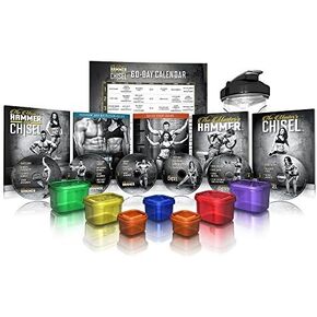 Beachbody The Master's Hammer and Chisel Base Kit with Autumn Calabrese and Sagi Kalev, DVD Workout, 60 Day Fitness Plan, Resistance Training Workouts, Includes Portion Control Containers