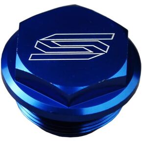 SCAR Rear Brake Reservoir fluid Cap Cover Compatible with KTM SX SXF EXC TPI EXCF SMR XC XCF XC-WX XCW XCFW 125 250 300 350 450 500 530 04-24 SHERCO SE SEF SER SEFR 10-24 - Blue