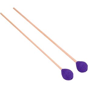 Marimba Mallets, Uspacific 1 Pair Medium Hard Yarn With Beech Handle Medium Hard for Percussion Marimba Playing
