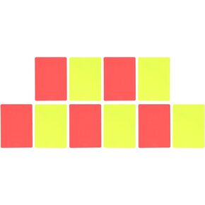 Estink Football Red and Yellow Card, 5Set Sports Football Referee Red and Yellow Card Set, Referee Tool, for Football Games, Matches in Schools Or Stadiums
