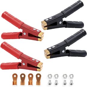 Saihisday 1000A Battery Jumper Cable Clamps, Heavy Duty Car Battery Clamps Pure Copper, Battery Alligator Clamps for Jump Starter Cables 4PCS