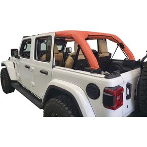 Roll Bar Cover - for Jeep JL4 Door 2018 2019 2020 2021 2022 2023 - Soft top - Black