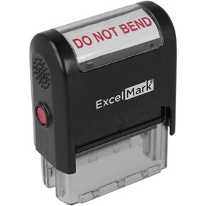 ExcelMark DO NOT Bend Self Inking Rubber Stamp - Red Ink
