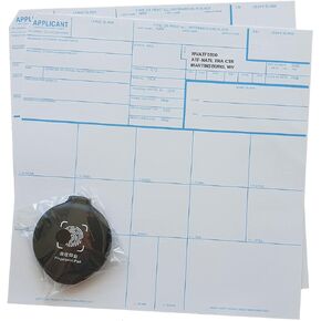 GUNGNER FD-258 ATF NFA Fingerprint Cards with Thumbprint Ink Pad for Fingerprinting Brace, SBR, Silencer