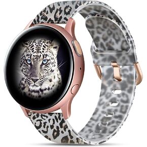 GEAK Compatible with Samsung Watch 6/5/4 Bands/Galaxy Watch 6/5/4/5 Band/Samsung Galaxy Watch 6/5/4 Band 40mm 44mm, 20mm Soft Transparent Pattern Printed Replacement for Active 2/1 Women Men