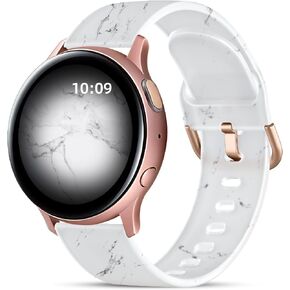 GEAK Compatible with Samsung Galaxy Watch Bands 7 6 5 4 FE/Galaxy Watch 7 6 5 4 Bands 40mm 44mm, 20mm Silicone Band for Galaxy Watch 5 pro/Watch 4 6 Classic 42mm 46mm 43mm 47mm Women Pink Flower in Saudi Arabia