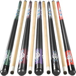 Kmise Pool Stick Set of 5, 58 Inch Pool Cue Stick,Snooker Play Billiard Pool Sticks for Men Professional,17oz 18oz Pool Stick for Bar House Pool Table Sports