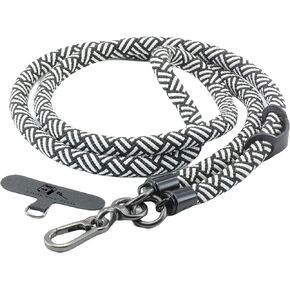 Cell Phone Lanyard Crossbody Rope Around the Neck Wrist Strap for Most Smartphone Case Headset Keychain Offices ID - Black Reflective