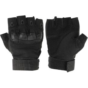 PATIKIL Men's Outdoor Fingerless Gloves Half Finger Gloves Breathable Workout Gloves for Climbing Cycling Hunting