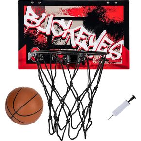Franklin Sports NCAA Over The Door Basketball Hoop - Kids Indoor Basketball Hoop with Mini Basketball - NCAA Fan Shop Mini Hoop for Bedroom + Office - Over The Door Mini Hoop Set