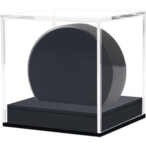 Clear Hockey Puck Display Case Acrylic Puck Display Holder Stand Box Sports Dustproof Storage Collectibles Protection Box with Base