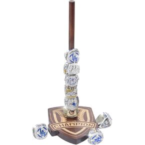 Extguds Baseball Ring Holder,Wooden Championship Ring Display Holder,Softball ring holder,Sports Ring holder,Engraved with delicate patterns and words.
