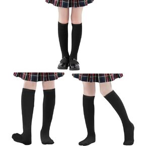 Zando Kids Soccer Socks Youth Baseball Football Softball Socks Cotton Uniform Socks Girls Knee High Socks