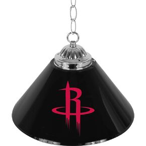 Trademark Global Pendant Light - Houston Rockets Logo 14-Inch Single Hanging Lamp with Pull Chain for Bar, Garage, or Man Cave Accessories