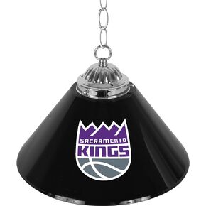 Trademark Global Pendant Light - Sacramento Kings Logo 14-Inch Single Hanging Lamp with Pull Chain for Bar, Garage, or Man Cave Accessories