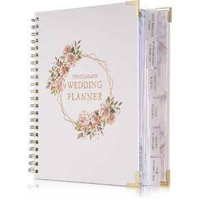 Wedding Planner 188 Page,Wedding Planning Book And Organizer,Wedding Planning Book With Wedding Countdown Calendar,Engagement Gifts For Couples,Gifts For Newly Engaged Couples