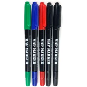 Map Markers - Dual Tip, Pack of 5