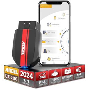 ANCEL BD200 OBD2 Scanner Bluetooth - Code Reader & Check Engine Diagnostic Scan Tools with Car Battery Test, Exclusive App On iOS & Android, Wireless OBDII Adapter Works for 1996 & Newer Vehicles