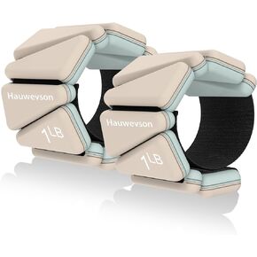 Wrist Weights Strength Training丨Set of 1lb×2丨Wearable Silicone Weights Bracelet丨Ankle Universal Size Adjustable丨Women Running Walking Cardio丨Dance, Barre, Yoga, Pilates, Aerobics