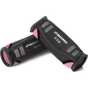 RitFit Soft Neoprene Hand Weights Set - 0.5lb / 0.75lbs / 1lbs / 1.5lbs (1 Pair) Walking Dumbbell for Women & Men with Reflective Straps - Jogging, Running, Physical Therapy, Aerobics - Pink Orange Blue Grey