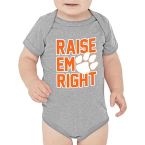 NCAA Raise Em Right Short Sleeve Onesie Bodysuit-Infant Sizes 0-3M 6M 12M
