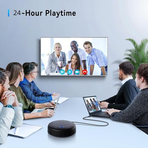 BALILA USB Speakerphone Conference Microphone with AI Noise Reduction&360° Voice Pickup, 4 AI Mics, 24H Call Time, USB C Conference Speaker Compatible with Leading Platforms, Home Office in Saudi Arabia